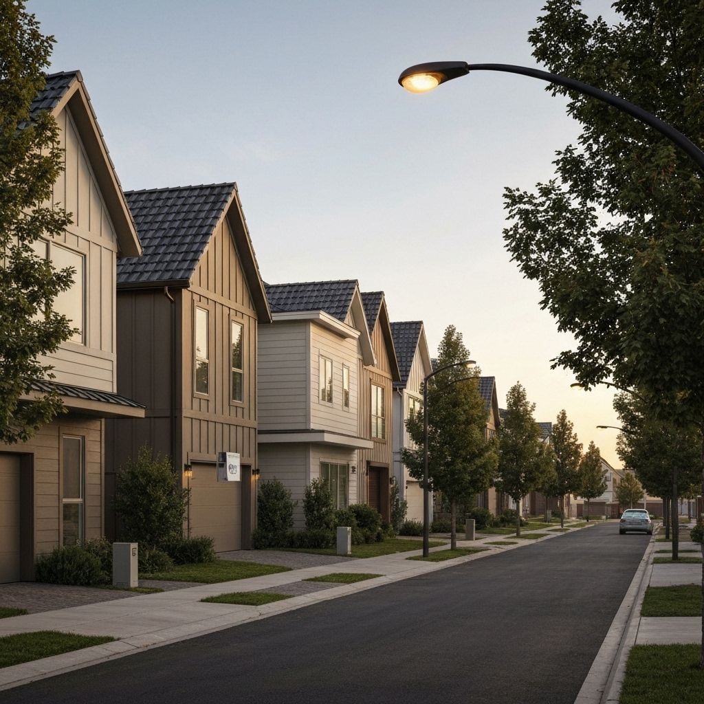 Barrio seguro con sistema de alarmas